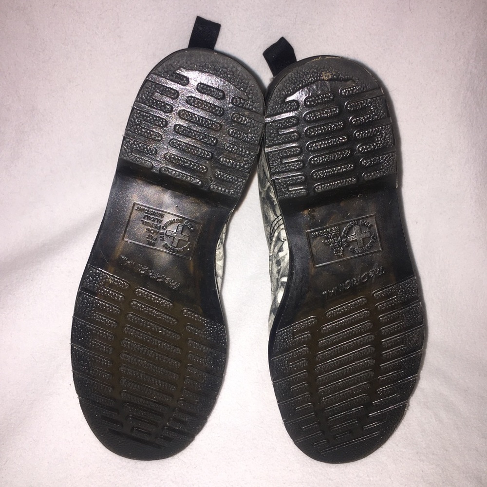 Dr. Martens Black and White Lace Up Boots - Picture 6 of 11